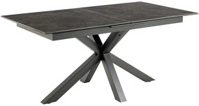 Heaven étkezőasztal,bővíthető, fekete, 168/210 cm