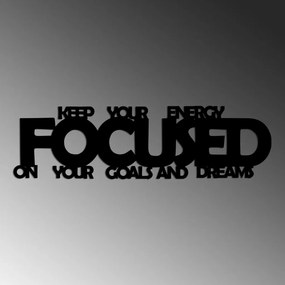 Focused fém fali dekoráció, 70×19 cm