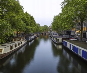 Poszter 60x50cm Csatorna Amszterdam városon át 8, Assaf Frank