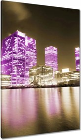 Vászonkép 80x120 Anglia lila felhőkarcolói