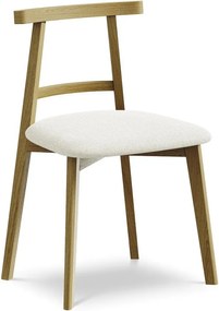 Krémszínű tömörfa étkezőszék Ohelo – Makamii