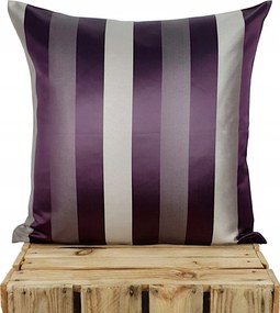 Dekoratív párnahuzat 45x45 modern mintás csíkos lila szürke