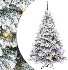 vidaXL Mű karácsonyfa 300 LED-del állvánnyal Fehér 180 cm PE és PVC