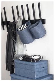 Fekete fedeles textil tárolódoboz 35x19x26 cm Soft Storage – Bigso Box of Sweden