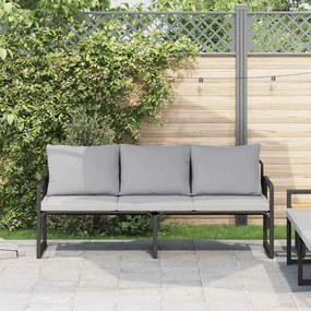 Kerti pad Fekete 180 x 72.5 x 71 cm Acél