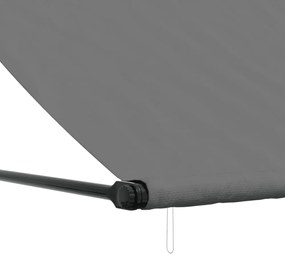 antracit szövet és acél feltekerhető napellenző 300 x 150 cm