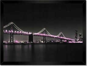 Poszterek keretben 40x30 Híd Lila fények