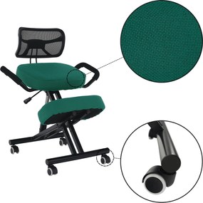 Ergonomikus zsámoly, zöld/fekete, RUFUS