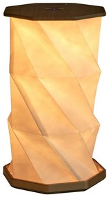 Barna LED asztali lĂĄmpa (magassĂĄg 18 cm) Twist Hexagon â Gingko
