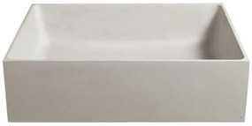 Sapho - FORMIGO ráültethető mosdó, 47,5 x 36,5 cm, beton/matt homokszín