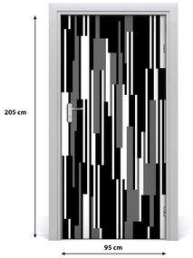Ajtómatrica Fekete-fehér vonalak 95x205 cm