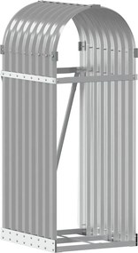 vidaXL világosszürke horganyzott acél rönktartó 40 x 45 x 100 cm