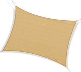 Outsunny Téglalap Alakú Árnyékoló Vitorla 3,9x6,1 m Terasz Árnyékolás UV-ellenes Rozsdamentes Acél Gyűrűkkel és Nylon Kötéllel | Aosom