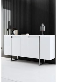 Konzolasztal Luxe - White, Silver