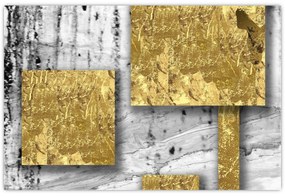Kép - Arany négyzetek N⁰3 (90x60 cm)