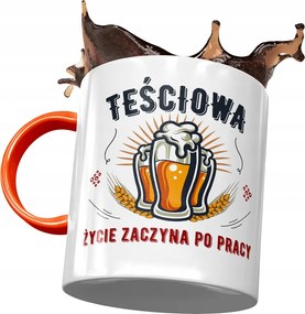 Narancssárga bögre anyósnak Anyósnak Ajándék Nyomtatott fényképpel