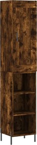 vidaXL füstös tölgy színű szerelt fa magasszekrény 34,5x34x180 cm