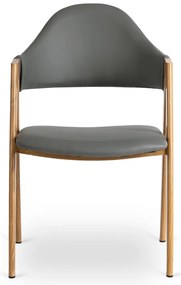 Szürke Eco-bőr Étkezőszék WILLY