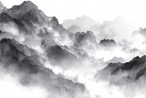 Fotótapéta Hegyek Természet Köd Szürke Hálószoba Nappali Tapéta Flizelina 200x140