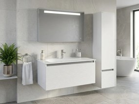 TMP TROYA100 fali fürdőszobabútor - Akrivit öntött műmárvány mosdóval - 100 x 48,5 cm