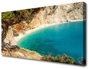 Vászonfotó Bay Sea Rocks Beach 100x50 cm