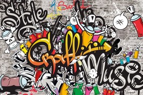 Tapéta színes graffiti