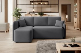 AKCIÓ Sötétszürke sarok ülőgarnitúra HADSON jobb sarok II. osztály