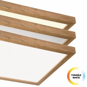 Brilagi-LED Dimmelhető lámpa WOODY FRAME LED/50W/230V tölgy 60x60 cm IP44 + távirányító