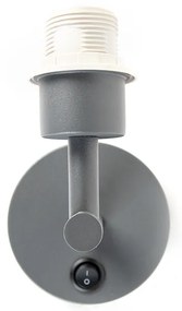 Modern fali lámpa sötétszürke 1-es kapcsolóval - Combi