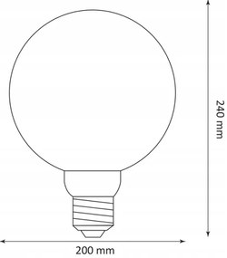 LED Izzó DECO VINTAGE G200 E27/4W/230V 1800K