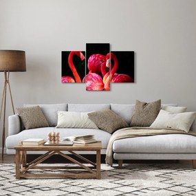 Vörös flamingók képe (90x60 cm)