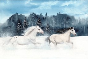 Festett lovak képe (90x60 cm)