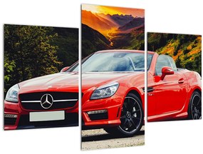 Kép - piros Mercedes (90x60 cm)