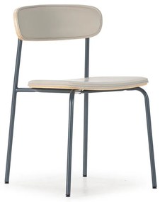 Bézs kárpitozott rakásolható étkezőszék szett 2 db-os Saula – Marckeric