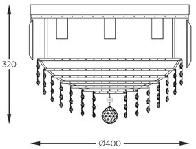 Zuma Line FC19003/5 - Mennyezeti lámpa CHARLOTTE 5xE14/40W/230V átm. 40 arany