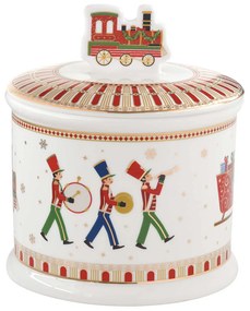 Karácsonyi porcelán kisvonatos keksztároló doboz Polar Express