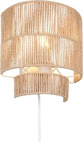 Natúr színű USB fali lámpa Satna – Reality