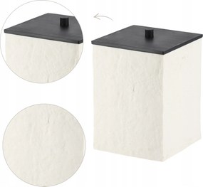 Fürdőszobai Szemeteskosár 8l hulladékgyűjtő elegáns kompakt fehér