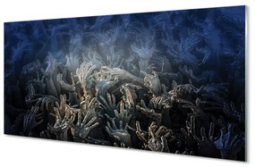 Üvegképek Hands kék fény 120x60cm 2 fogas