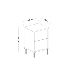 Éjjeliszekrény IMAJ 60x40 cm antracit