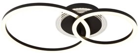 Globo 48039-30 - LORETTA LED mennyezeti lámpa 30W, 33x50 cm, fekete