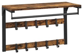 NATE fali fogas polccal barna/fekete