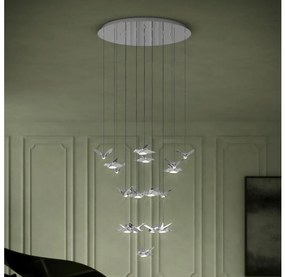 Eglo 390402 - LED Dimmelhető csillár zsinóron PARATEBUENO 17xLED/3W/230V króm