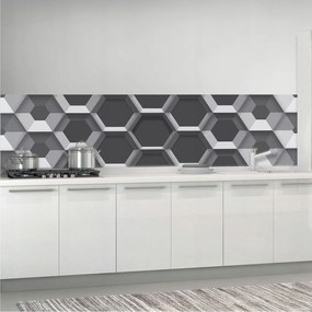 Flizelin fotótapéta Geometrikus kockák szürke absztrakt 250x60 +ragasztó