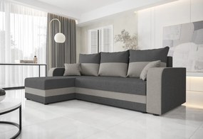 WELTA ágyazható sarok ülőgarnitúra, 235x85x139, barna/cappucino, mikrofáze20/48