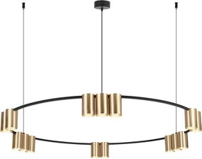 MILAGRO ML0378 GENESIS Modern Led Függesztett Lámpa Fekete, Arany GU10 IP20