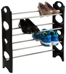 Fekete-ezüstszínű fém cipőtartó állvány Tavia – Premier Housewares