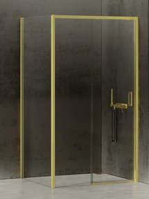 New Trendy Prime Light Gold zuhanykabin 160x70 cm négyszögletes arany fényes/átlátszó üveg K-1460
