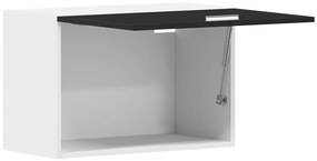Függő szekrény fekete tölgyből - 60x31x60 cm, Mérnöki faforgácsból készült