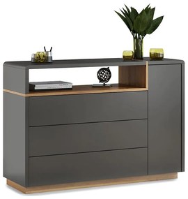 FRED komód fiókkal, antracit/dub artisan színben